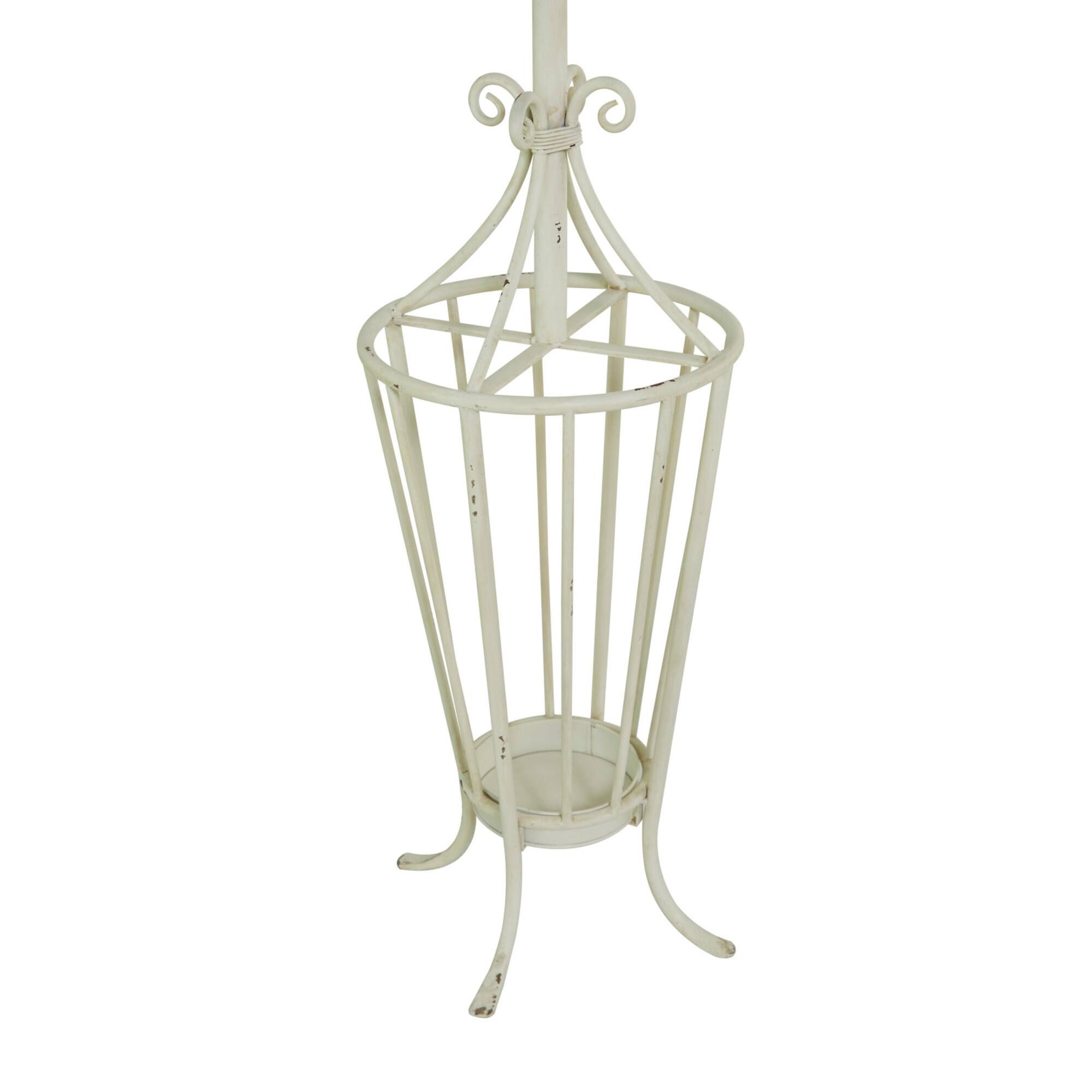 White Metal Farmhouse Coat Rack 72" x 15" x 15"